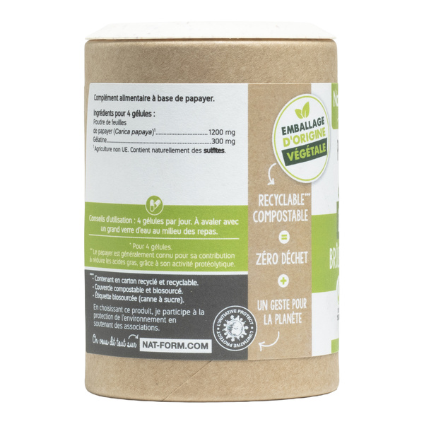 Nat et Form Ecoresponsable papaye gélules