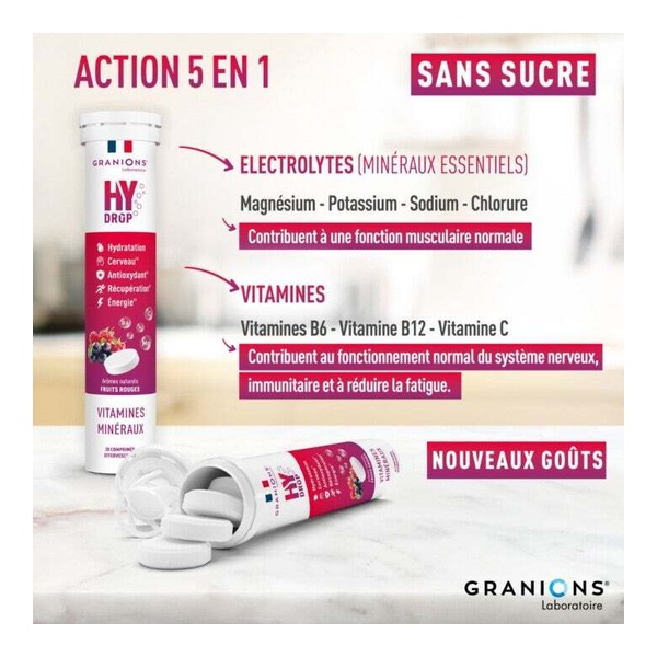 Granions Hydrop Vitamines et Minéraux comprimés