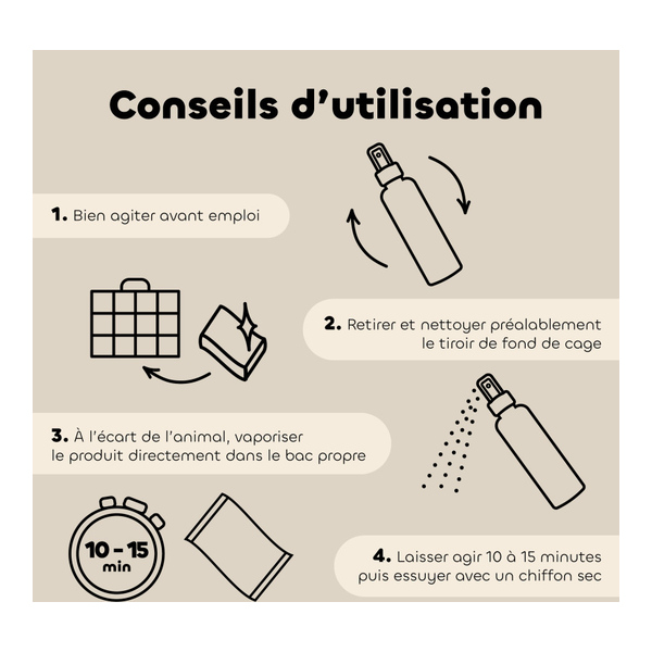 Spray assainissant cage rongeur Biovetol
