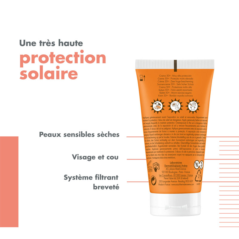 Avène crème solaire SPF 50+