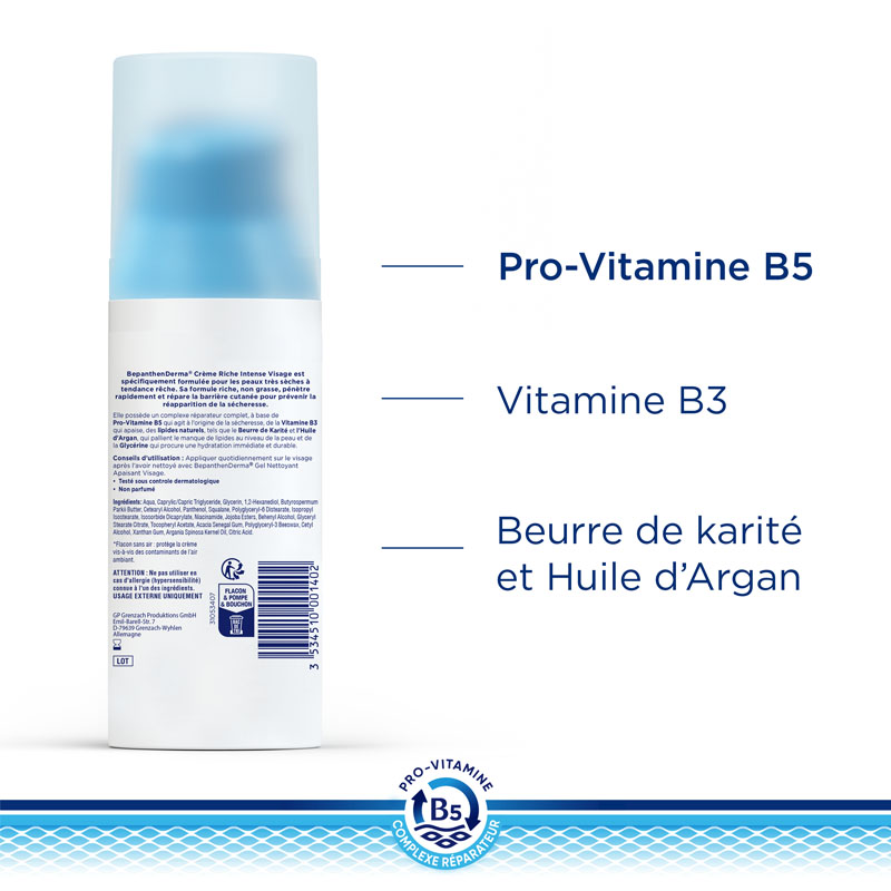 Bepanthen Derma Crème riche intense visage