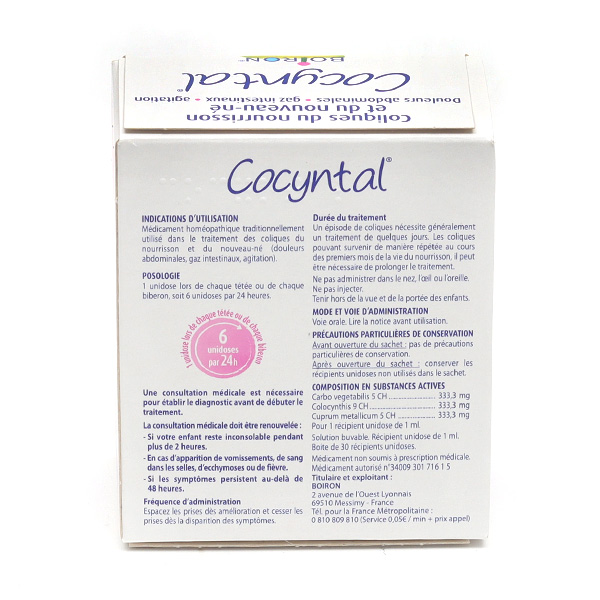 Cocyntal solution buvable unidoses