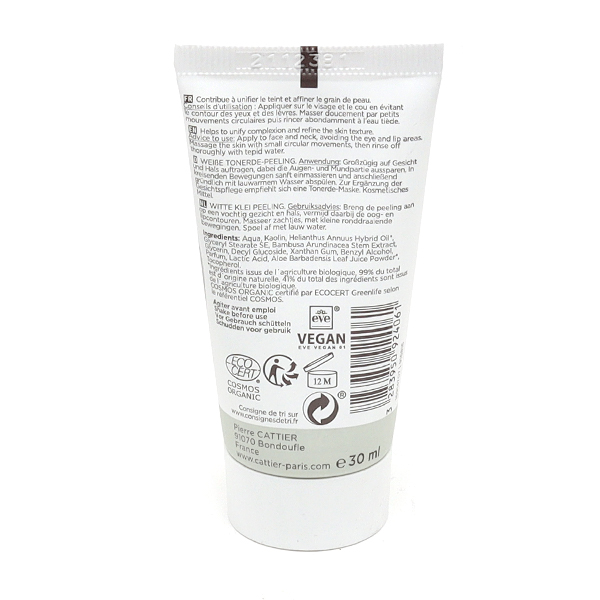 Cattier gommage argile blanche bio