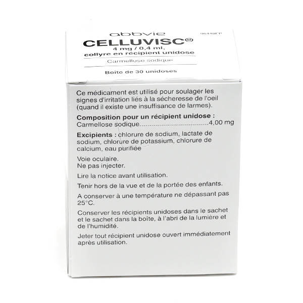 Celluvisc collyre unidose yeux secs