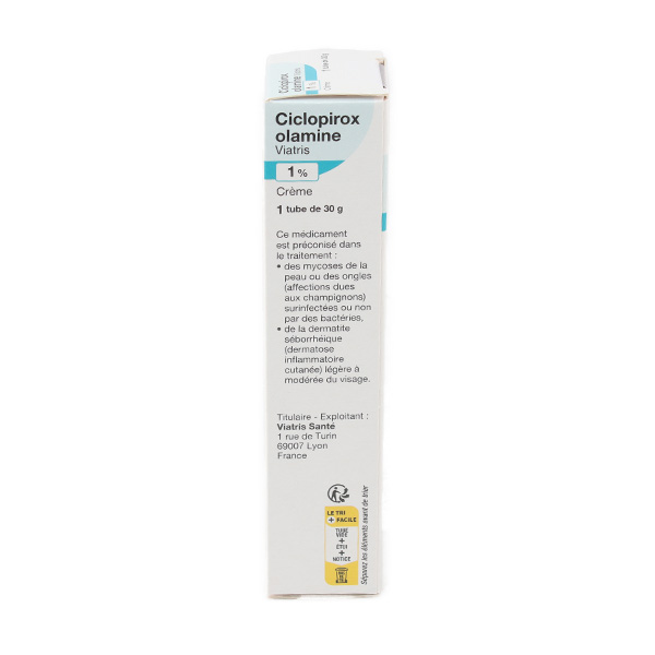 Ciclopirox Olamine 1 % crème antifongique