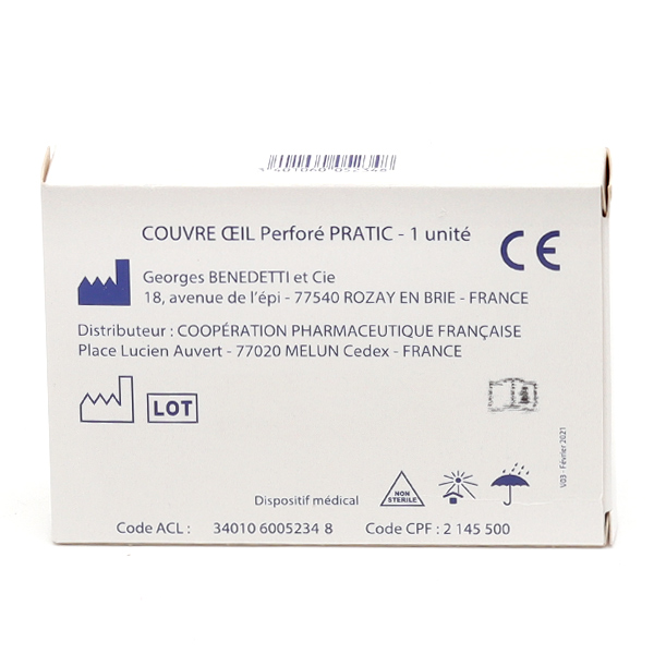 Couvre-oeil perforé