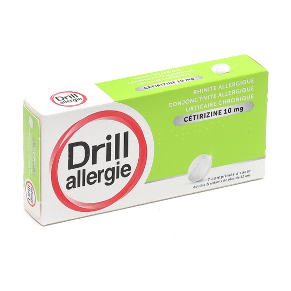 Drill Allergie Cetirizine 10 mg comprimé à sucer