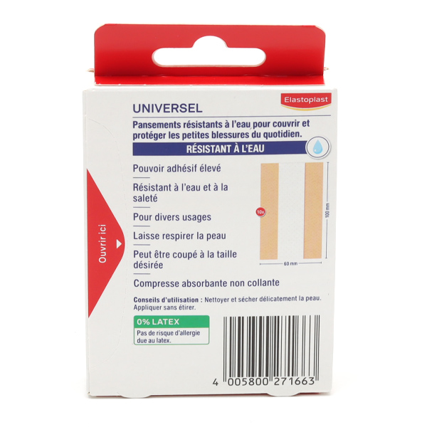 Elastoplast Universel pansements résistant à l'eau à découper