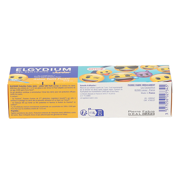 Elgydium Emoji Gel dentifrice junior Tutti Frutti
