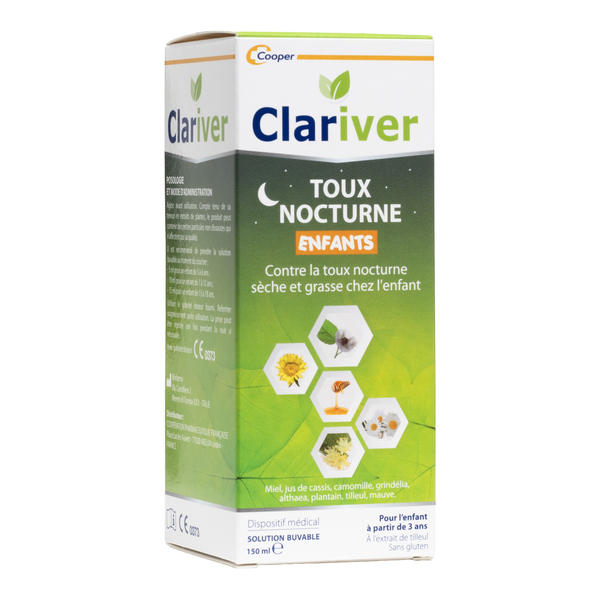 Clariver toux nocturne sirop enfant