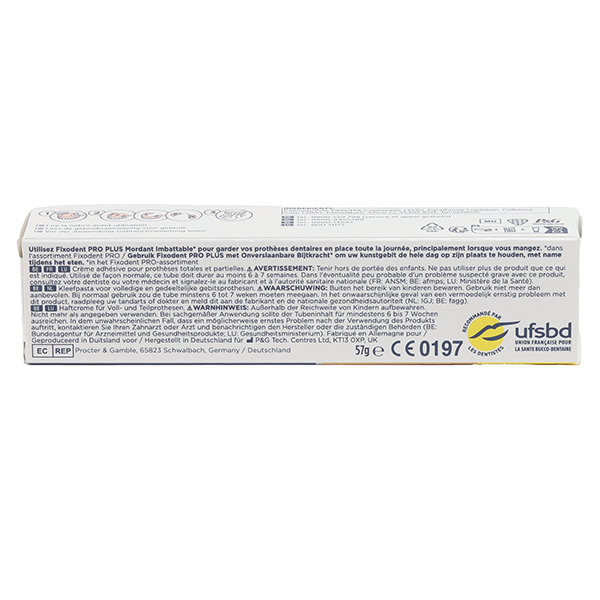 Fixodent Pro Plus Mordant imbattable crème adhésive
