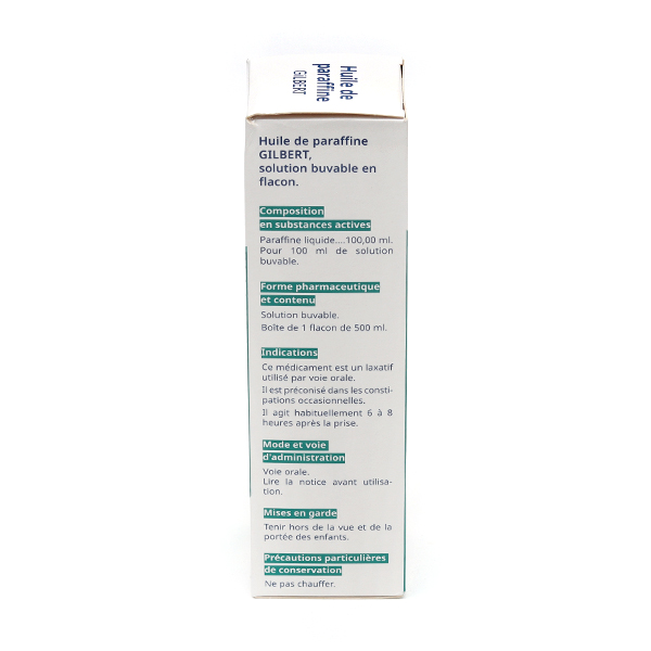 Gilbert huile de paraffine solution buvable