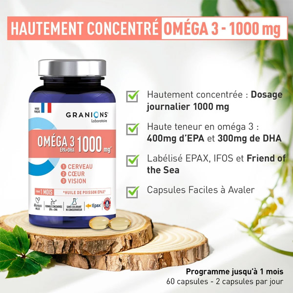 Granions Oméga 3 1000 mg capsules