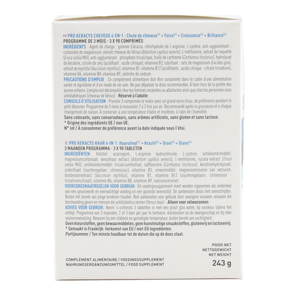 Granions Pro Keracys Cheveux 4 en 1 comprimés