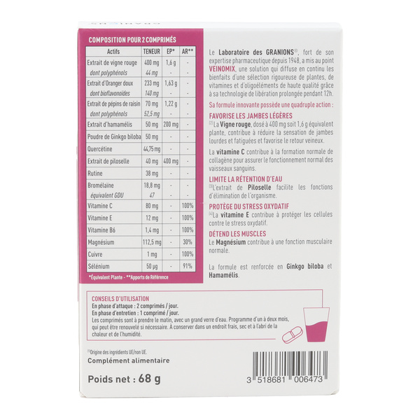 Granions Veinomix comprimés