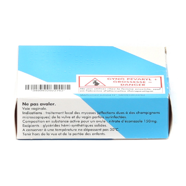 Gyno Pevaryl 150 mg ovule pour mycose