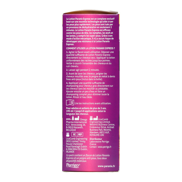 Paranix Express Lotion anti poux + peigne