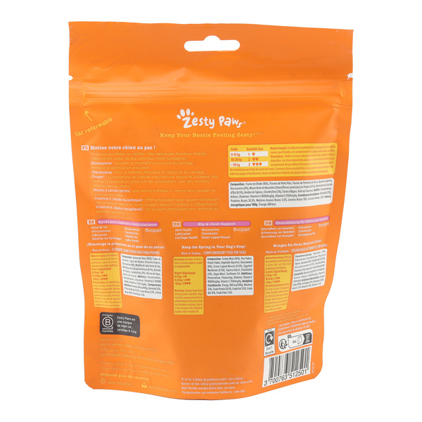 Zesty Paws Mobilité et Articulations friandises pour chien