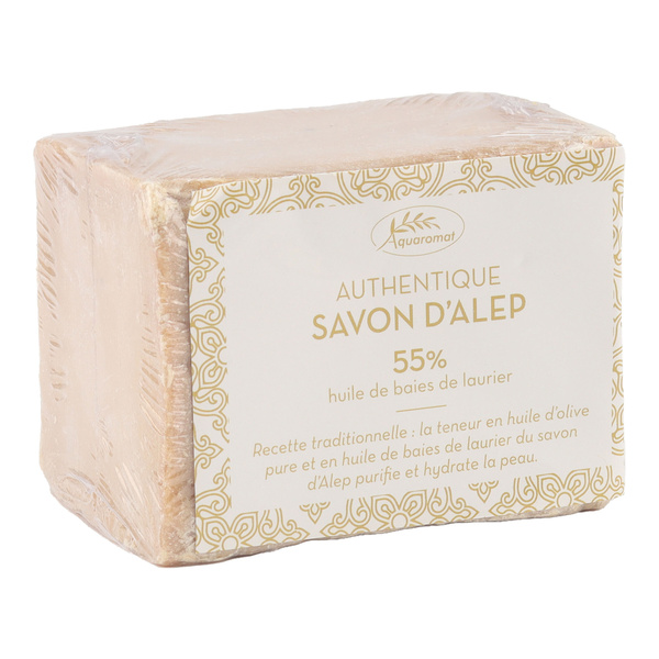 Savon d'Alep authentique 55 % laurier Aquaromat