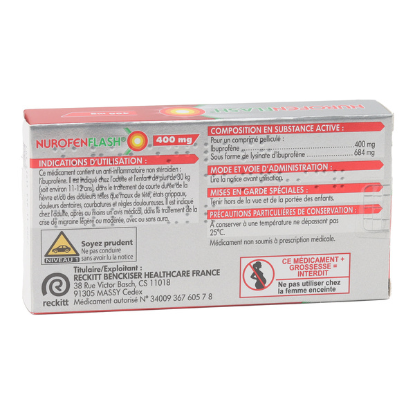 Nurofen Flash 400 mg comprimé ibuprofène