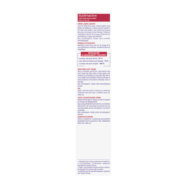 Jonzac Sublimactive Crème légère lissante Bio