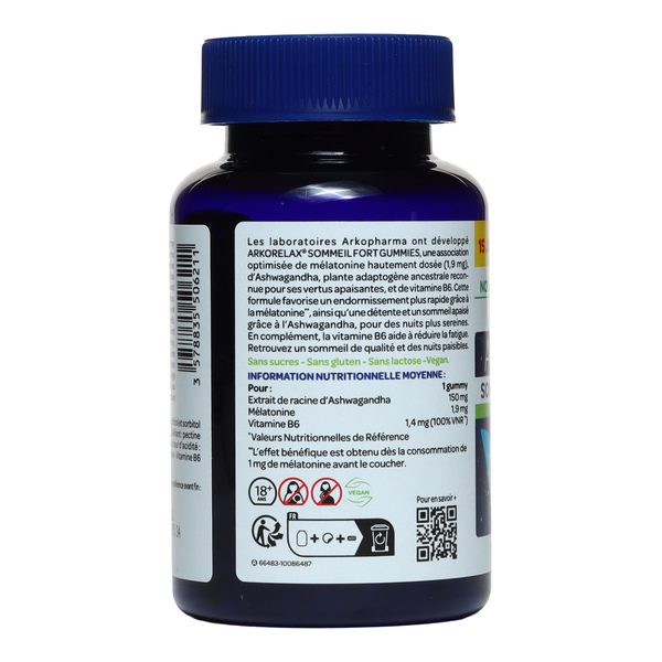Arkorelax Sommeil Fort gummies mélatonine