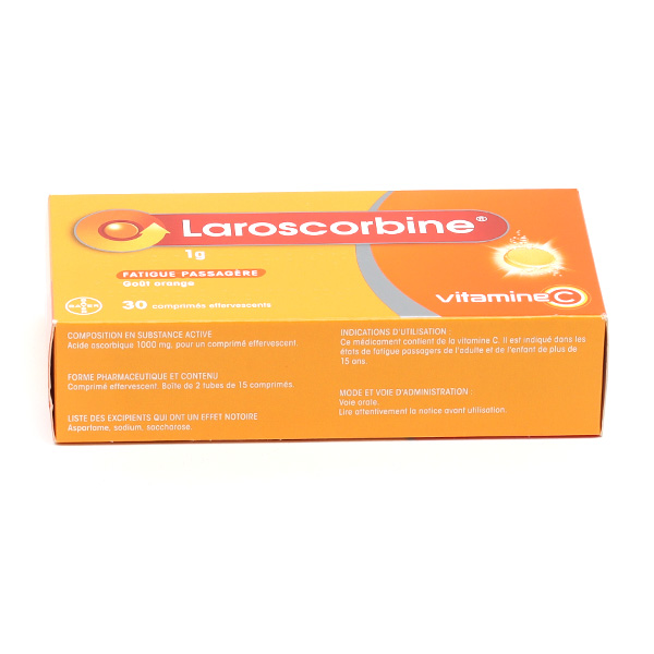 Laroscorbine vitamine C 1 g comprimés effervescents