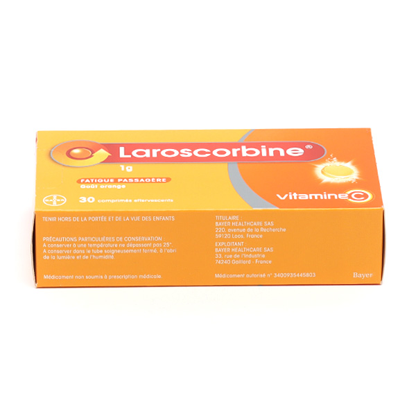 Laroscorbine vitamine C 1 g comprimés effervescents
