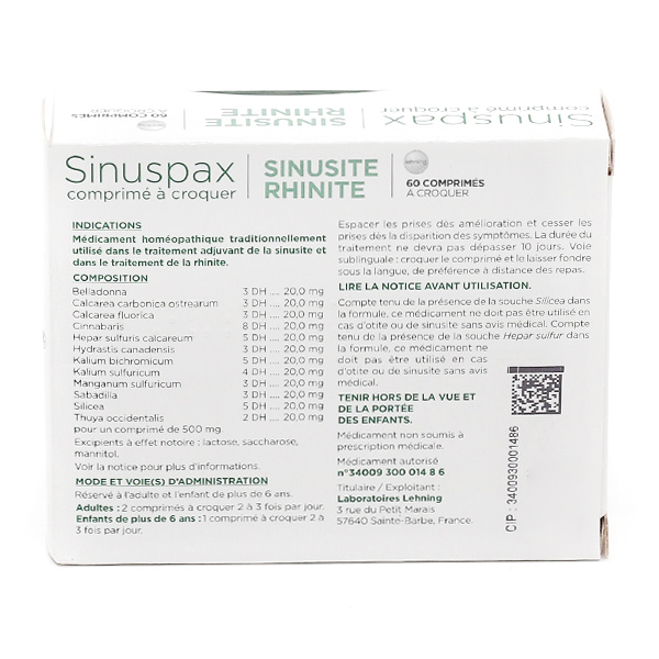 Sinuspax Sinusite comprimé
