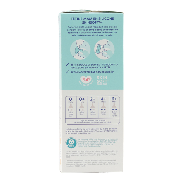 MAM Biberon Verre débit moyen 260 ml