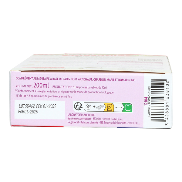 Super Diet Quatuor bien-être du foie bio ampoules
