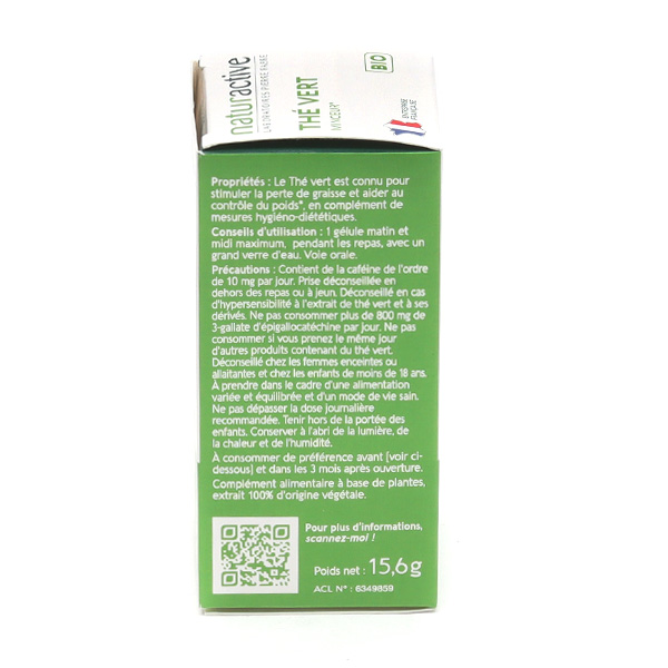 Naturactive Thé vert Bio gélules