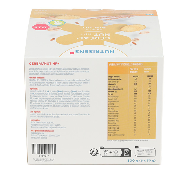 Nutrisens Cereal Nut HP+ Céréales hyperprotéinées et hypercaloriques