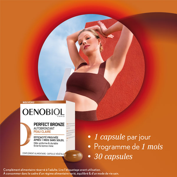 Oenobiol Perfect Bronze Autobronzant peau claire capsules