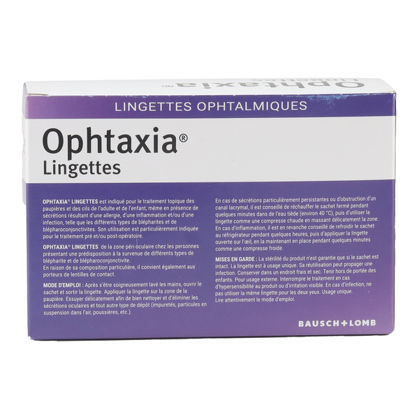 Ophtaxia Lingettes ophtalmiques stériles