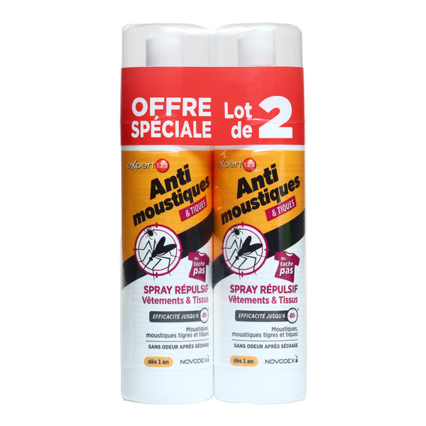Expert 123 Anti moustiques et tiques spray répulsif vêtements & tissus