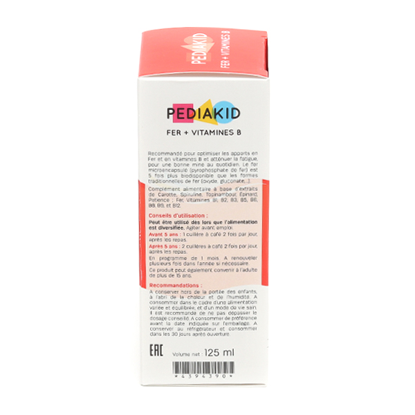 Pediakid Fer + vitamines B sirop