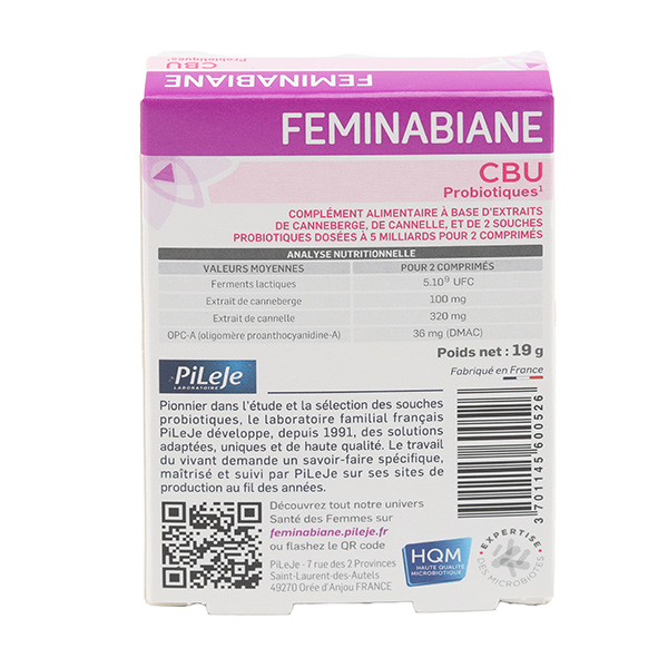 Pileje Feminabiane CBU comprimés