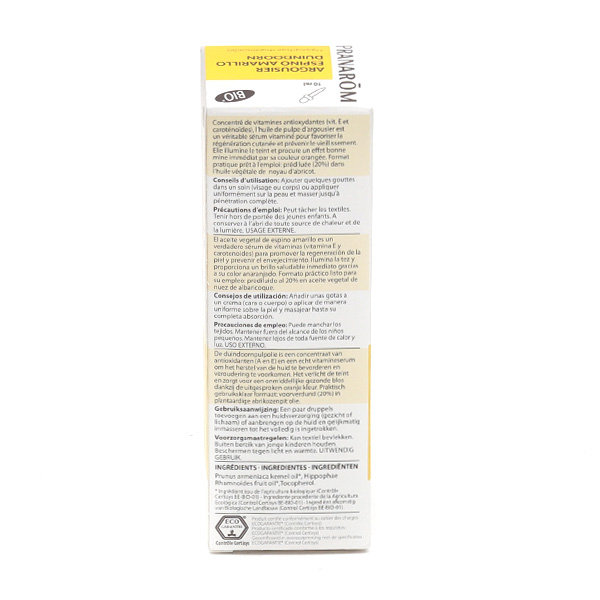 Pranarom huile d'argousier Bio
