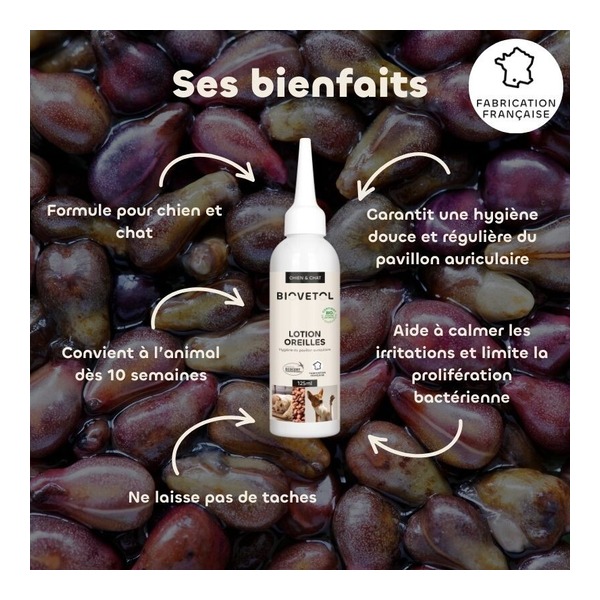 Biovetol Lotion oreilles chien et chat
