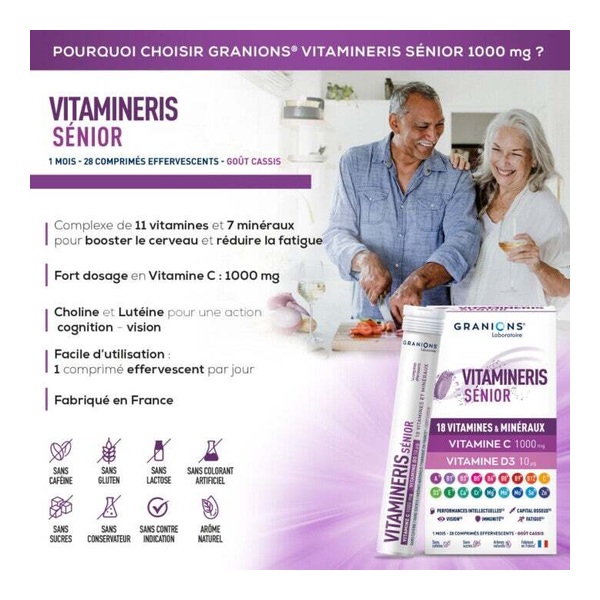 Granions Vitamineris Senior comprimés effervescents