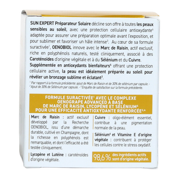 Oenobiol Sun Expert préparateur solaire peau sensible capsules