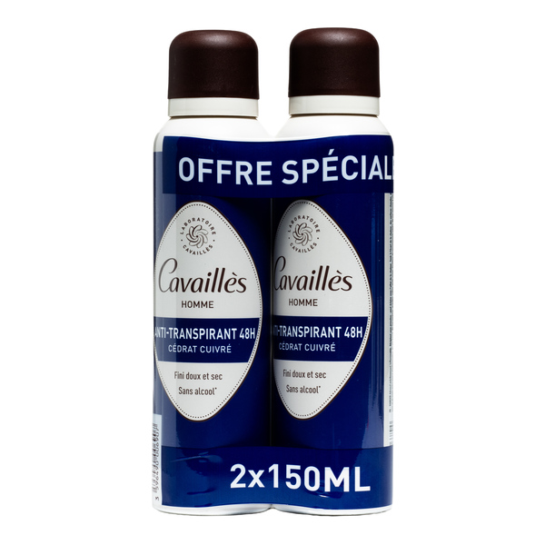 Cavaillès Homme Déodorant Anti transpirant 48h Cédrat cuivré spray
