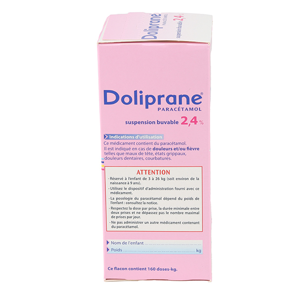 Doliprane bébé sirop sans sucre
