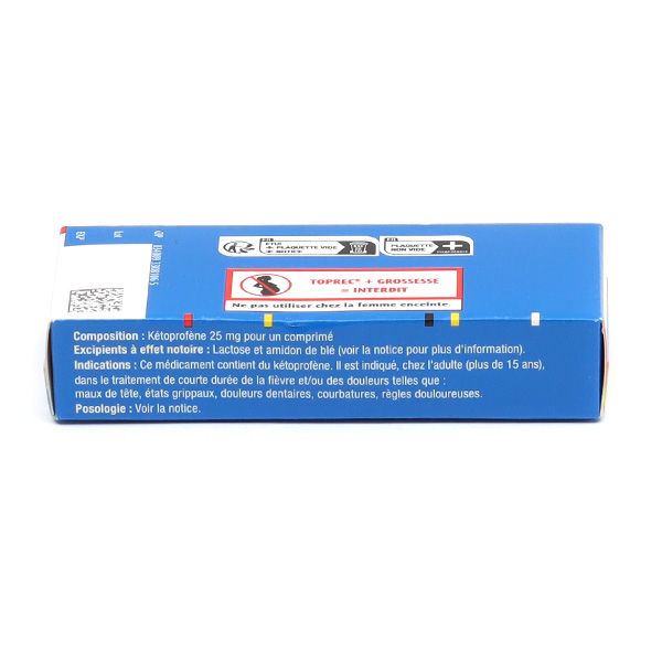Toprec 25 mg comprimé kétoprofène
