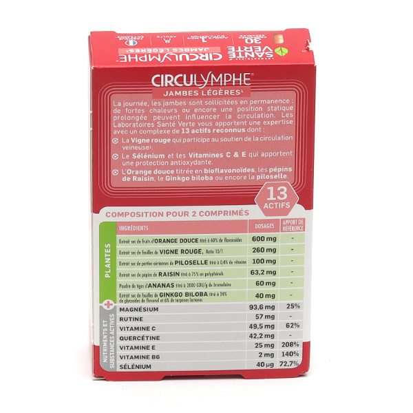 Circulymphe Jambes légères comprimé