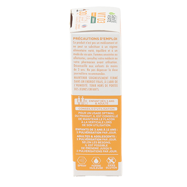 Santé verte Vit D3 1000 UI spray