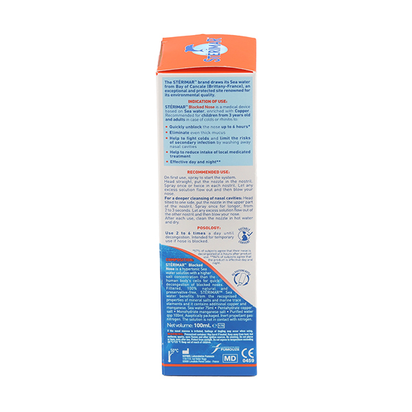 Stérimar Nez bouché spray nasal hypertonique