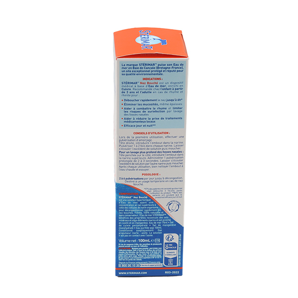 Stérimar Nez bouché spray nasal hypertonique