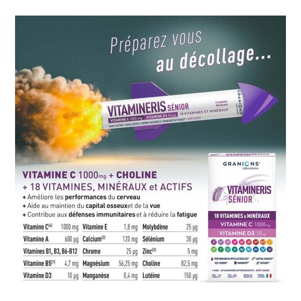 Granions Vitamineris Senior comprimés effervescents